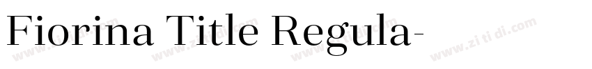 Fiorina Title Regula字体转换